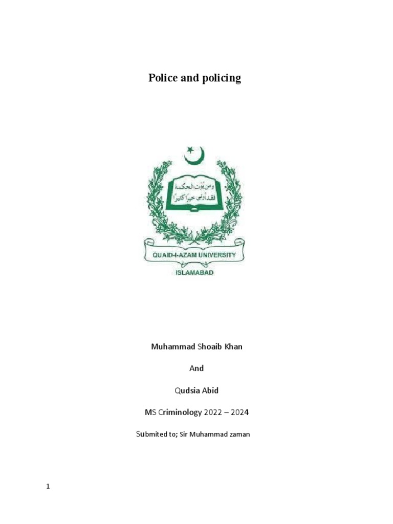 Police and Policing | PDF