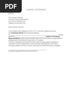 Company Letterhead