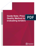 Guide Note Price Quality Method For Evaluating Tenders