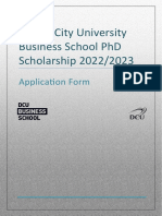 Business School PHD Scholarship Application Form 2022