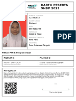 Kartu Peserta SNBP 2023: 423380842 Muliarni 0054063309 Sman 2 Palu Kota Palu Prov. Sulawesi Tengah