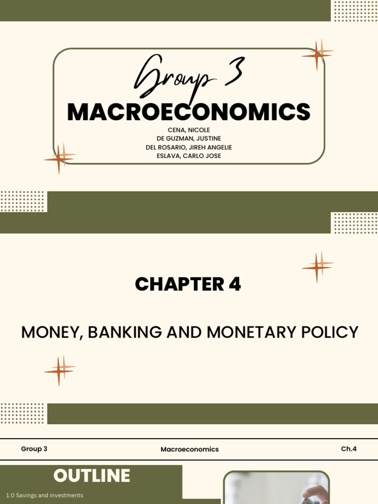 Group 3 Money Banking and Policy PDF Money Supply Money