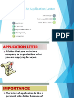 Week 12 - Writing An Application Letter