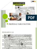 Proposal Table Manner