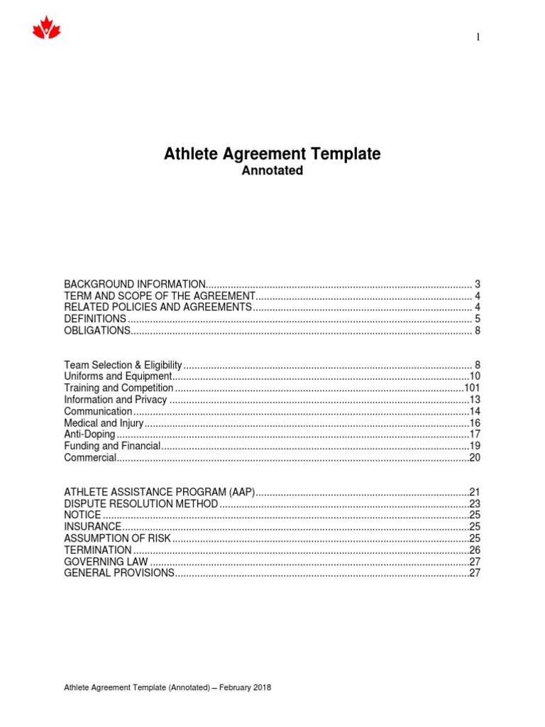 Annotated Athlete Agreement Template | PDF | Doping In Sport | Privacy