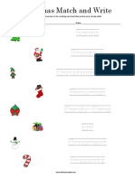 Word Match A Write Sheet - Christmas