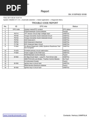 ビジネス・経済 Diagnostic Trouble Codes 2012 List of Diagnostic