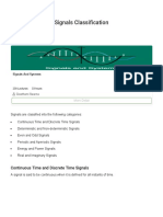 Signals Classification