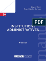 Institutions Administratives: Olivier Gohin Jean-Gabriel Sorbara