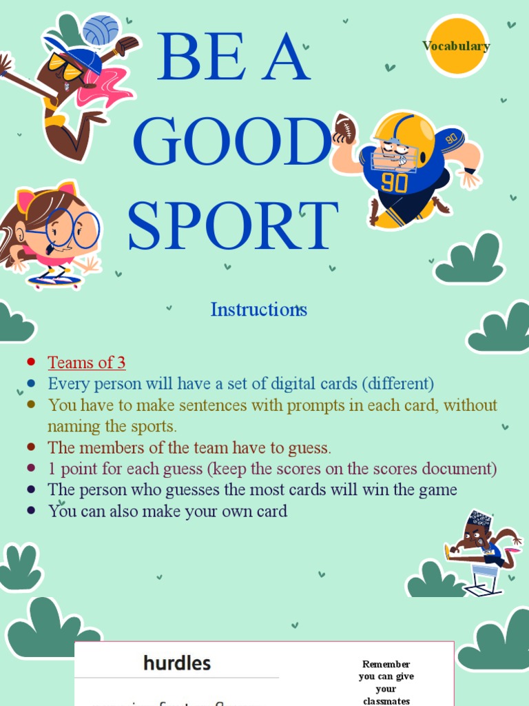 1 Sports Speaking Cards | PDF