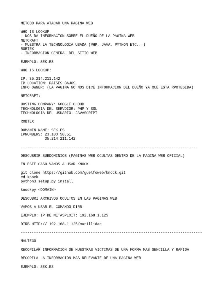 Hacking Etico Instrucciones Pdf