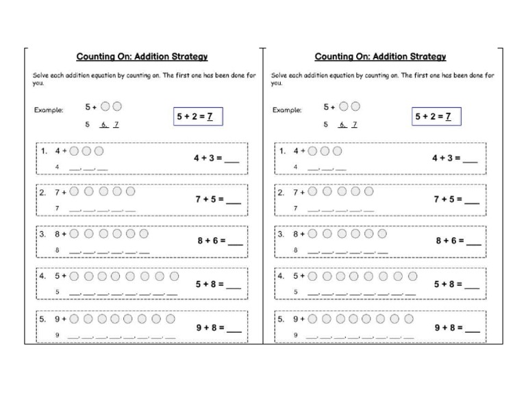 Grade 1 Maths Worksheet | PDF