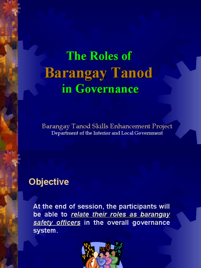 thesis about barangay tanod pdf
