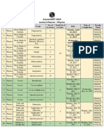 Lecture Planner - Physics - Arjuna NEET 2024