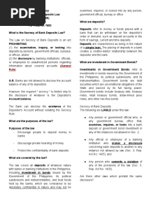 Bank Secrecy Reviewer