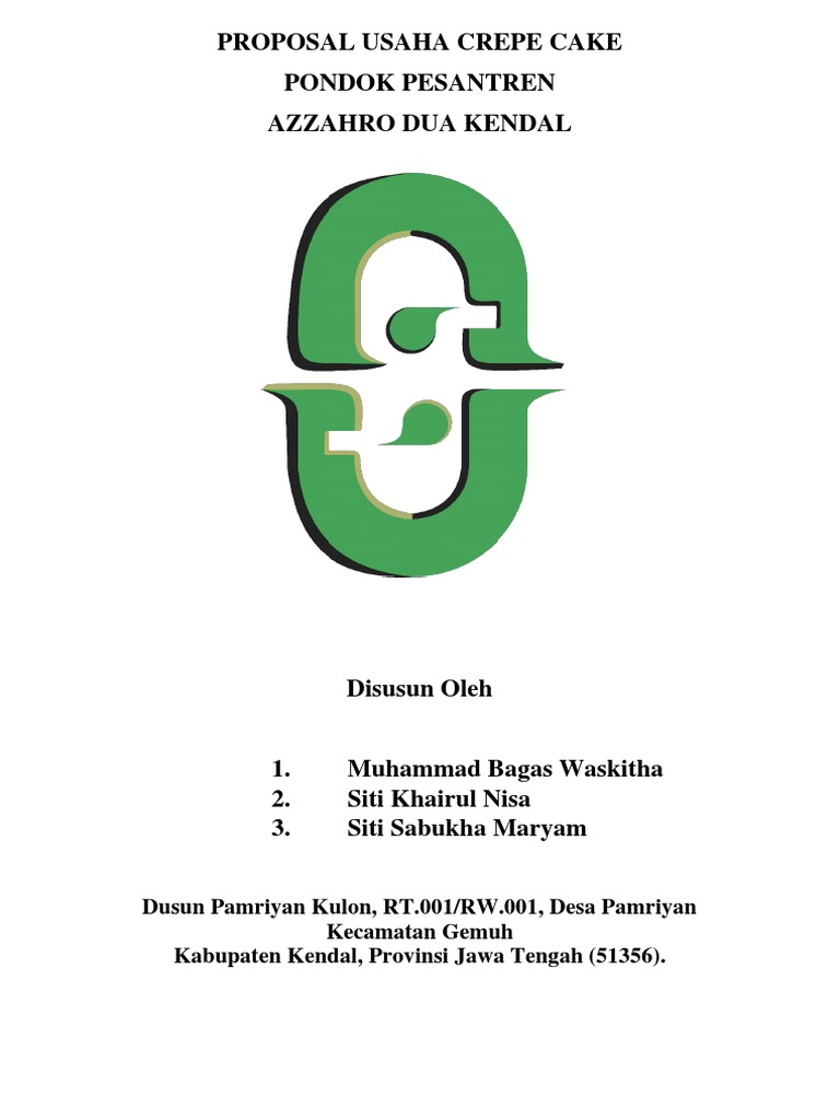 Proposal Usaha Crepes Cake Pdf