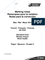 French Ab Initio Paper 2 SL Markscheme French