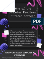 Computer Problems: Frozen Screen Presentation by Christine Angel D. Orquillas