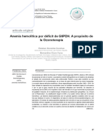 Anemia Hemolítica Por Déficit de G6PDH. A Propósito de La Ozonoterapia