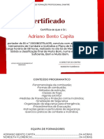 Certificado de Curso de Manicure Vermelho e Branco