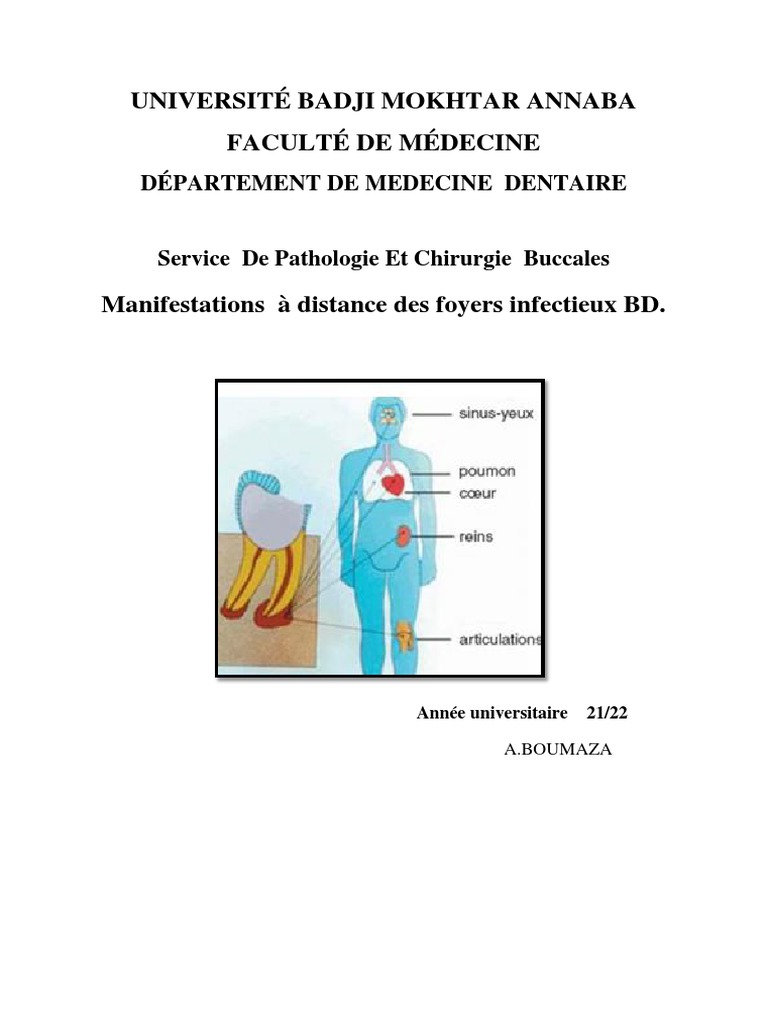 Manifestation Distance Des Foyers Infectieux Bd Pdf