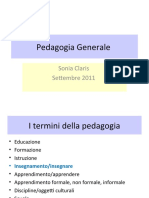 Pedagogia Generale Settembre 2011