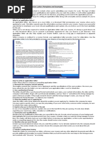 How To Write An Application Letter
