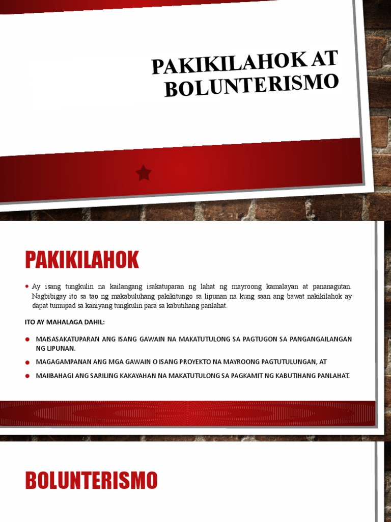 Pakikilahok at Bolunterismo | PDF