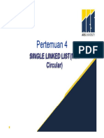 Pertemuan 4: Single Linked List (Non Circular)