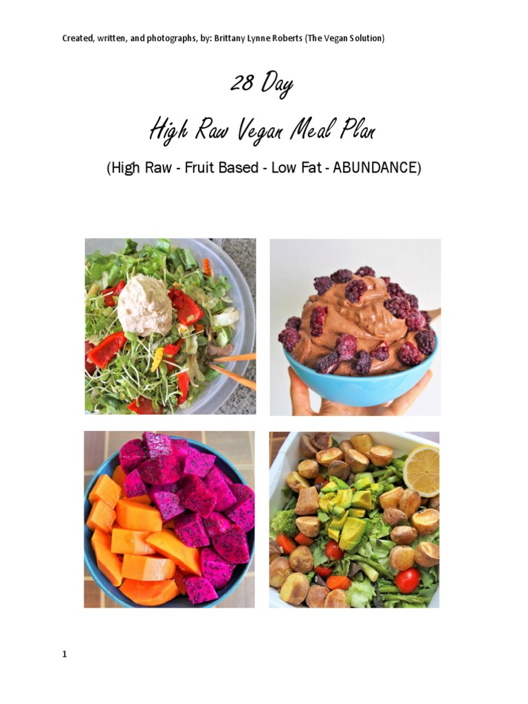 Raw Vegan Meal Planner