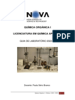 Química Orgânica I (Protocolo Praticas)