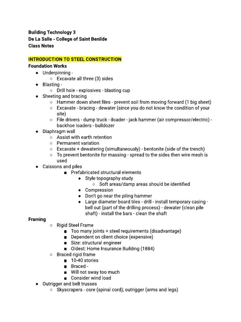 (DLSCSB, BS Architecture) Building Technology 3 Steel Construction PDF