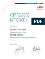 Sistema de Iluminación - Certificado