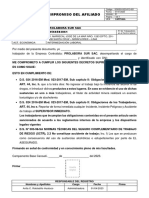 Compromiso Del Afiliado - Prolabora Sur