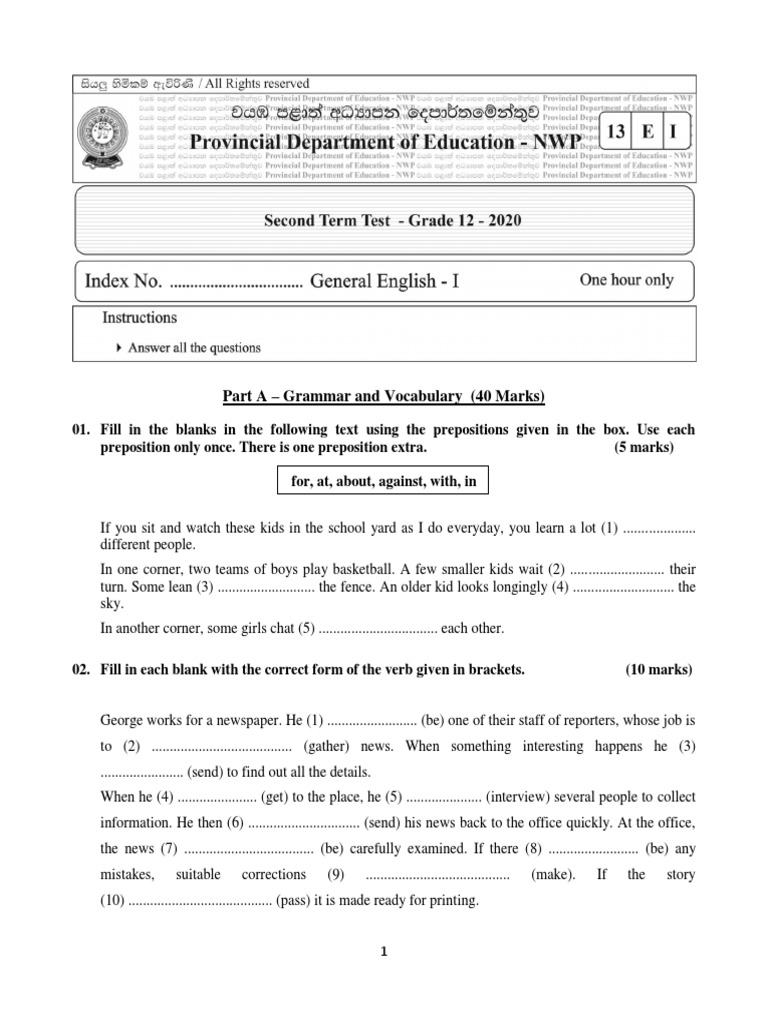 grade 12 english paper 2 november 2020 memorandum