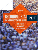 Beginning Statistics An Introduction For Social Scientists - Liam Foster, Ian Diamond and Julie Jefferies