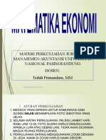 Matematika Ekonomi Presentasi Kuliah R02 Bahan Ajar