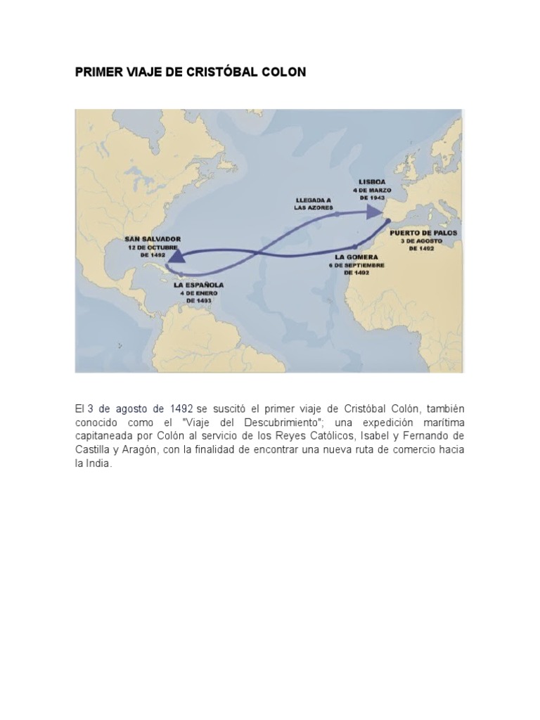 PRIMER VIAJE DE CRISTÓBAL COLON | PDF