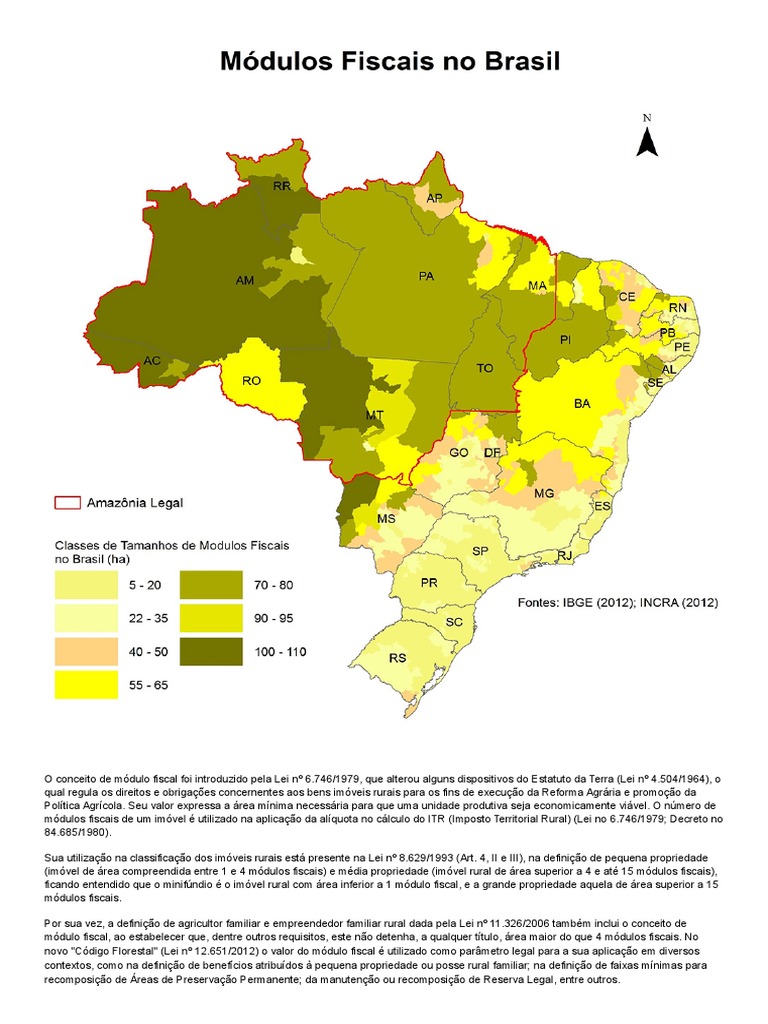 Mapa de Módulos Fiscais - Portal Embrapa | PDF