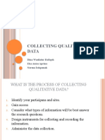 Collecting Qualitative Data
