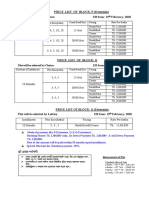 Price List of Block-P (Extension) Eff From: 15 February, 2020