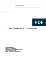 Evaluations Des Actifs Financiers Partie II
