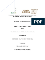 Cuestionario Criptografía Aplicada ESPAM