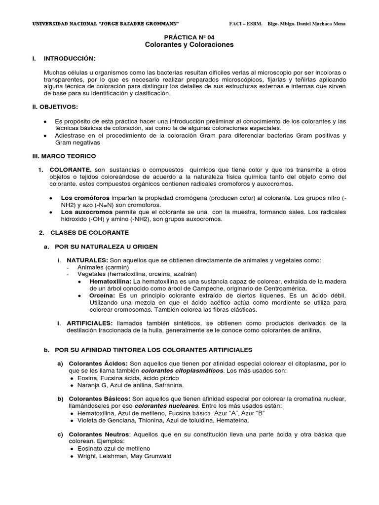 Colorantes de líquenes en microbiología | PDF
