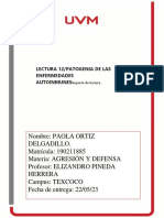 LECTURA 12 PATOGENIA DE LAS ENFERMEDADES AUTOINMUNES Reporte de Lectura