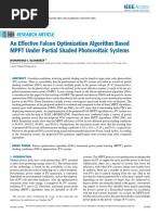 An Effective Falcon Optimization Algorithm Based MPPT Under Partial Shaded Photovoltaic Systems