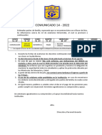 COMUNICADO Secundaria