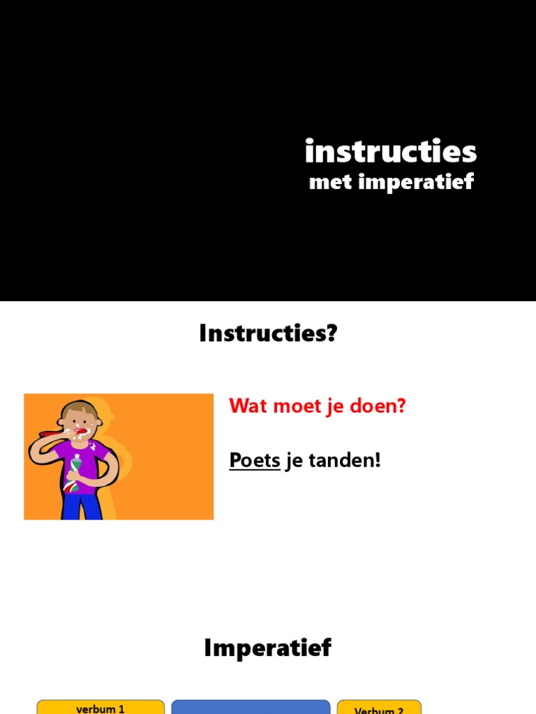 Instructies Met Imperatief | PDF