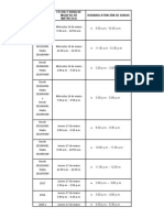 Horarios de Atencion Dudas