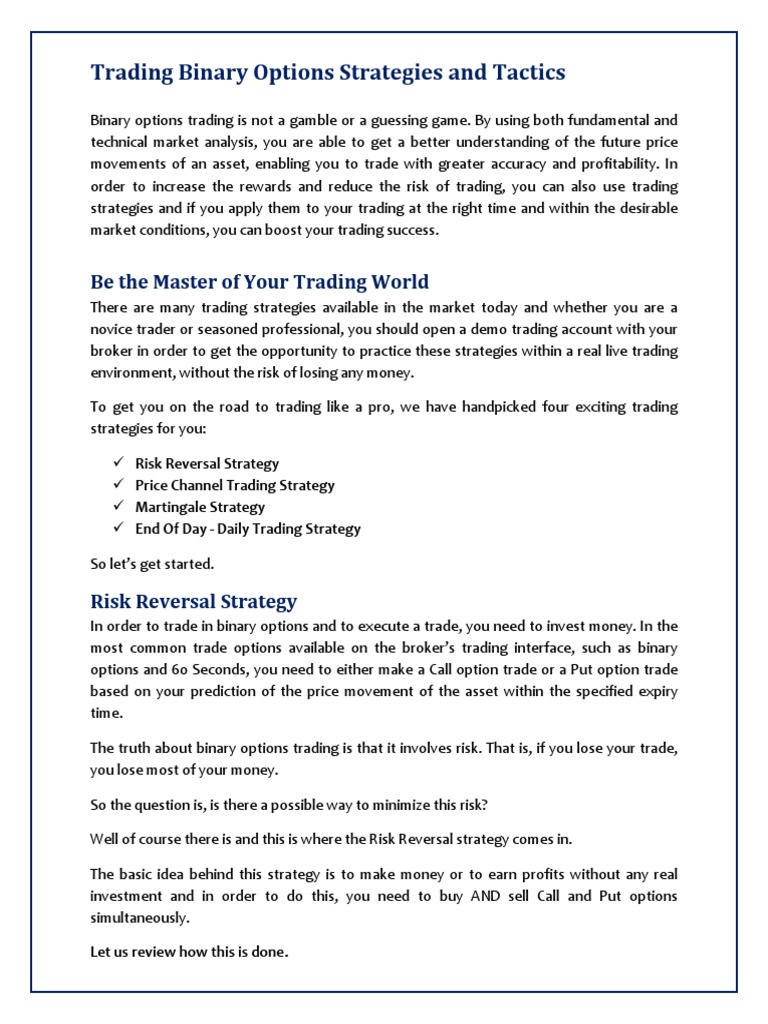 Silo - Tips Trading Binary Options Strategies and Tactics | PDF ...